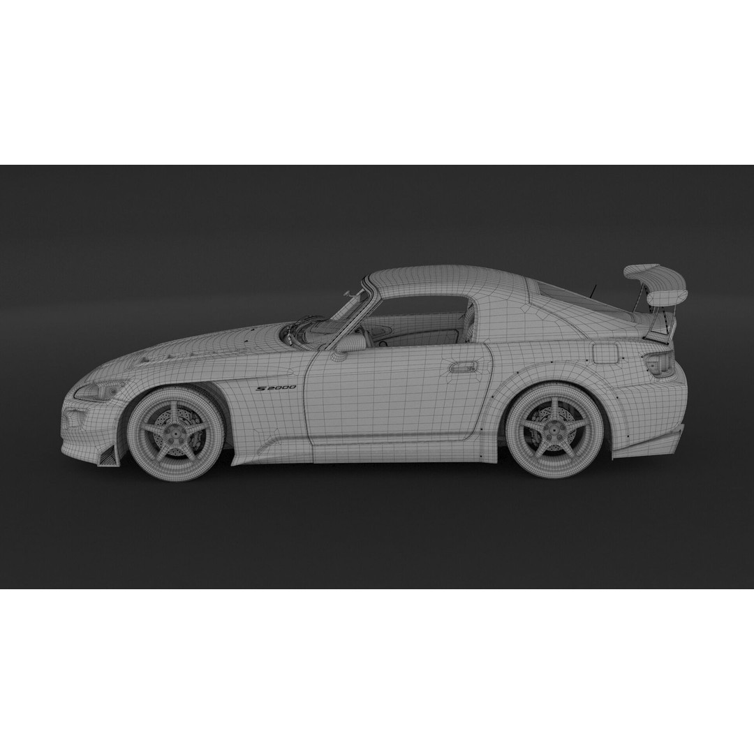 Honda S2000 Spoon Sports 3D Model – High Poly Game Asset, FBX, OBJ - View 11