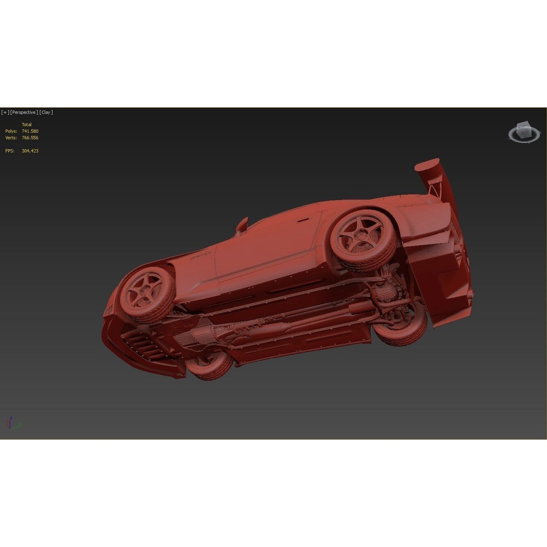 Honda S2000 Spoon Sports 3D Model – High Poly Game Asset, FBX, OBJ - View 15