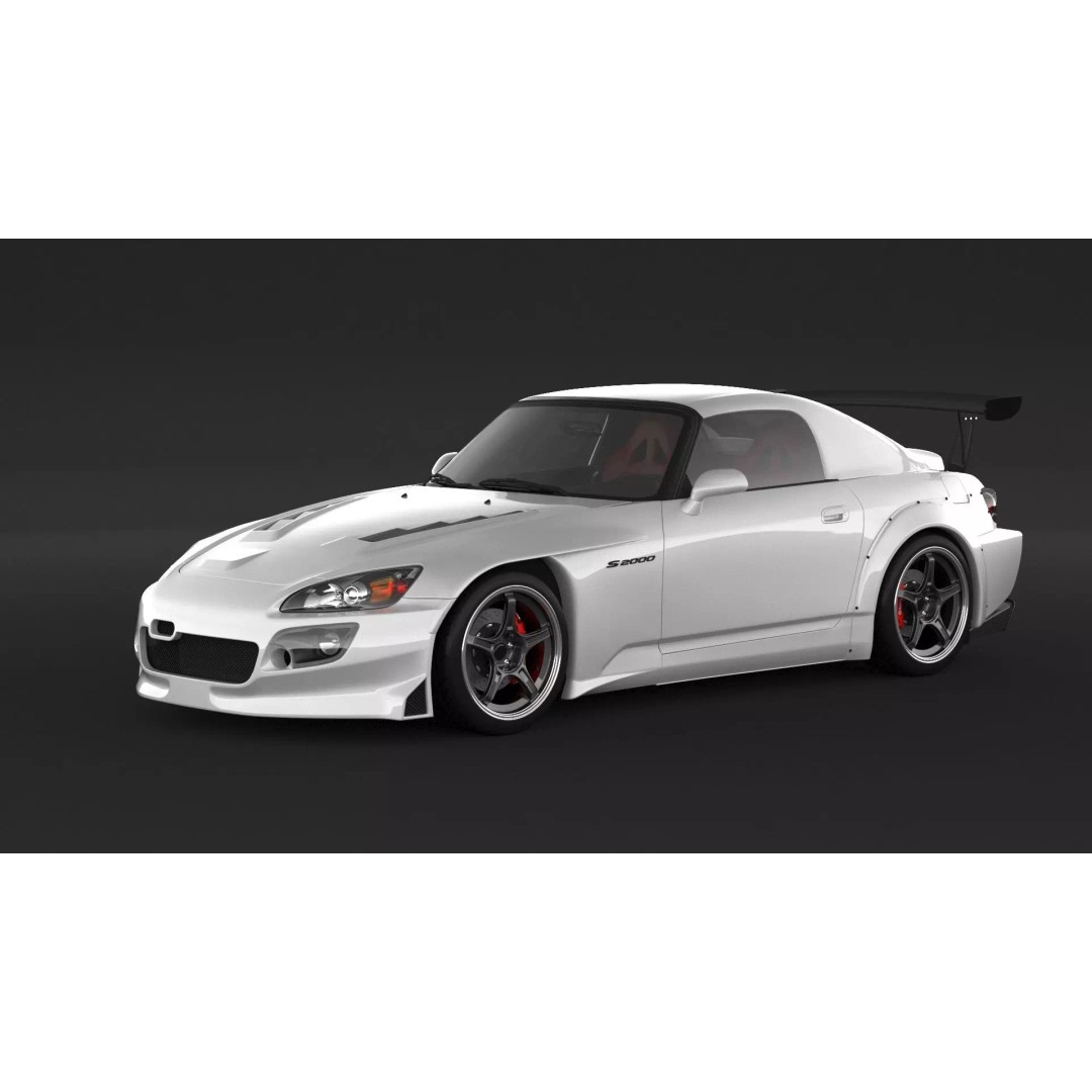 Honda S2000 Spoon Sports 3D Model – High Poly Game Asset, FBX, OBJ - View 2