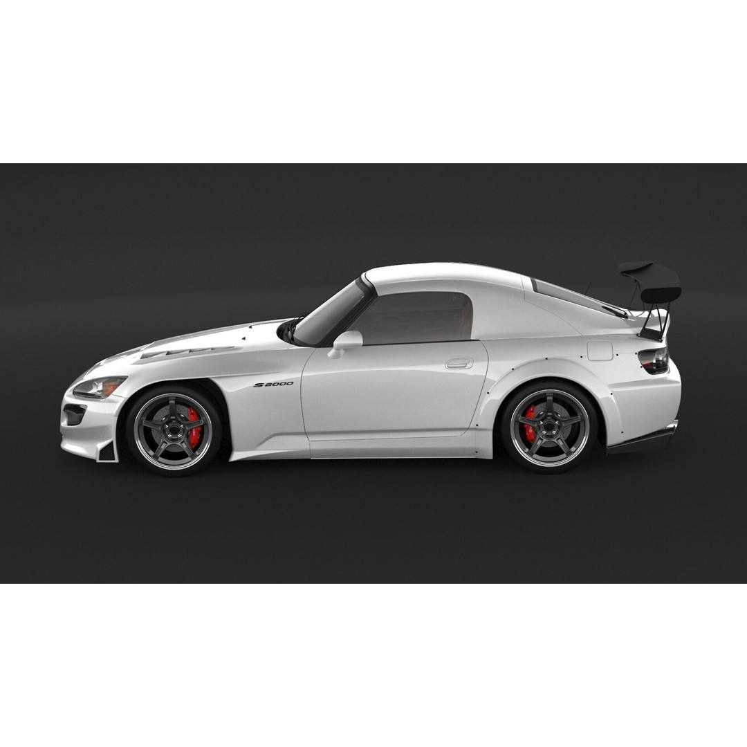 Honda S2000 Spoon Sports 3D Model – High Poly Game Asset, FBX, OBJ - View 6