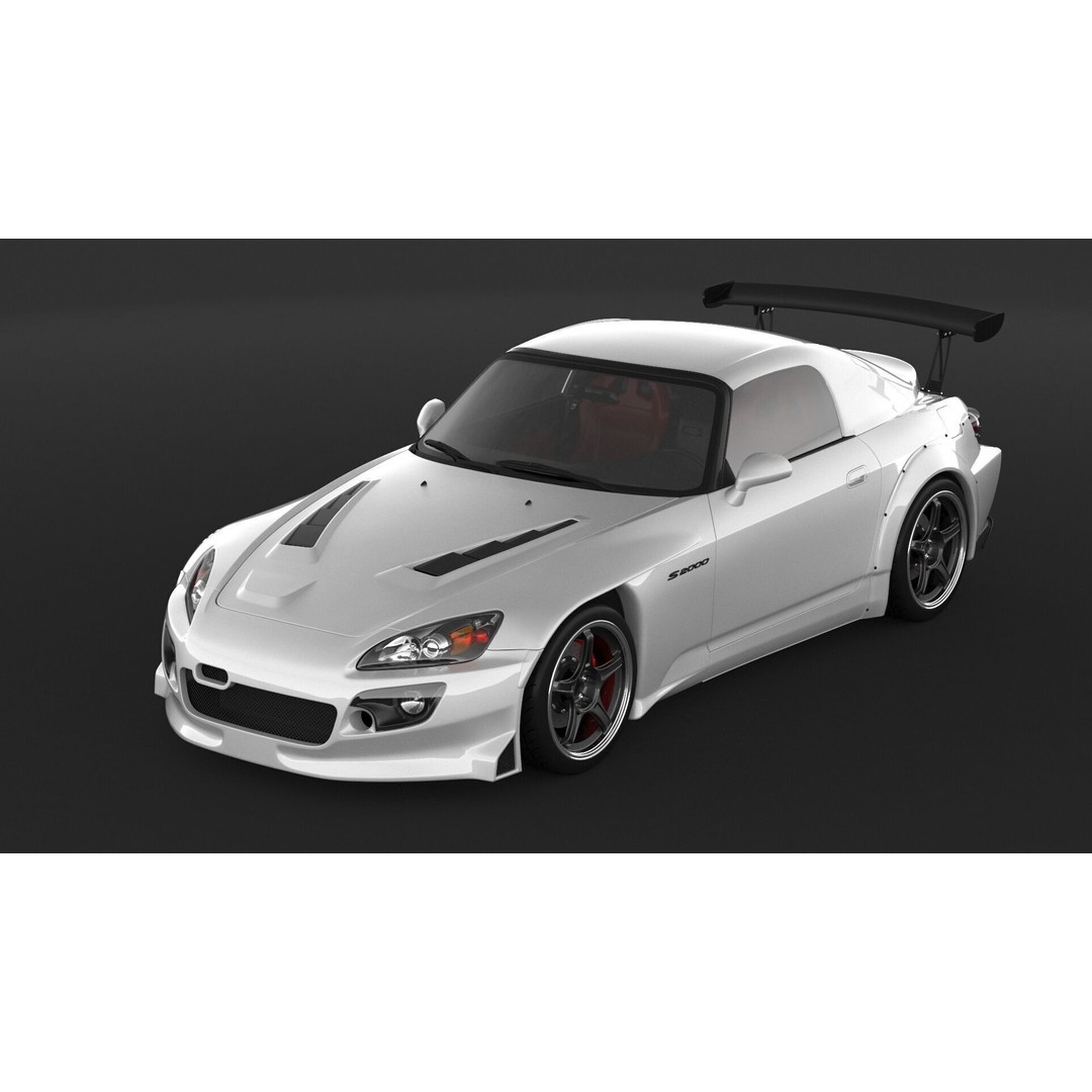 Honda S2000 Spoon Sports 3D Model – High Poly Game Asset, FBX, OBJ - View 7