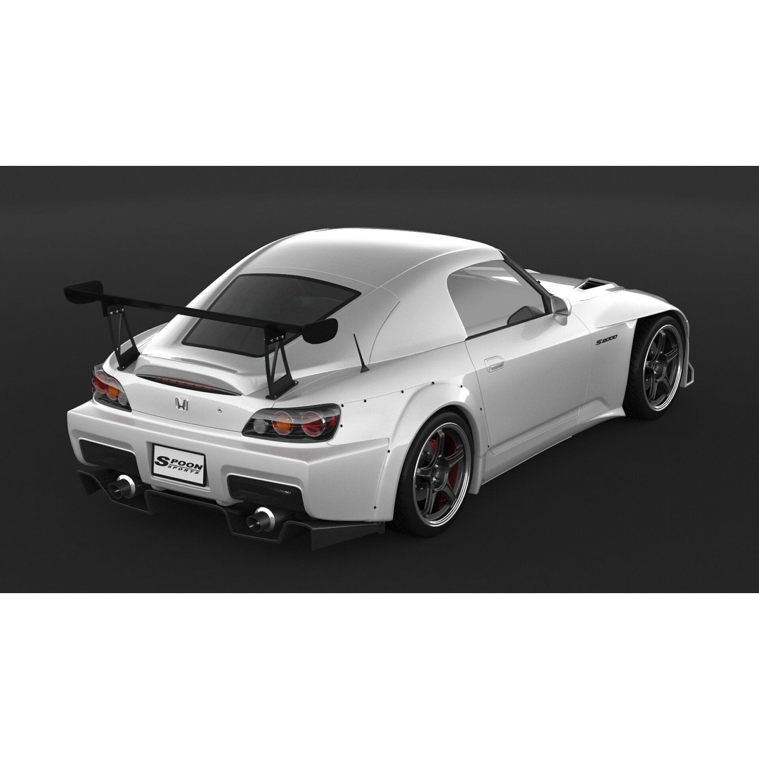 Honda S2000 Spoon Sports 3D Model – High Poly Game Asset, FBX, OBJ - View 8