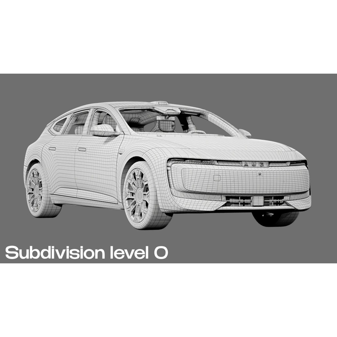2026 Audi E5 Sportback Pioneer 3D Model – High Poly Game Asset, FBX, Blender - View 29