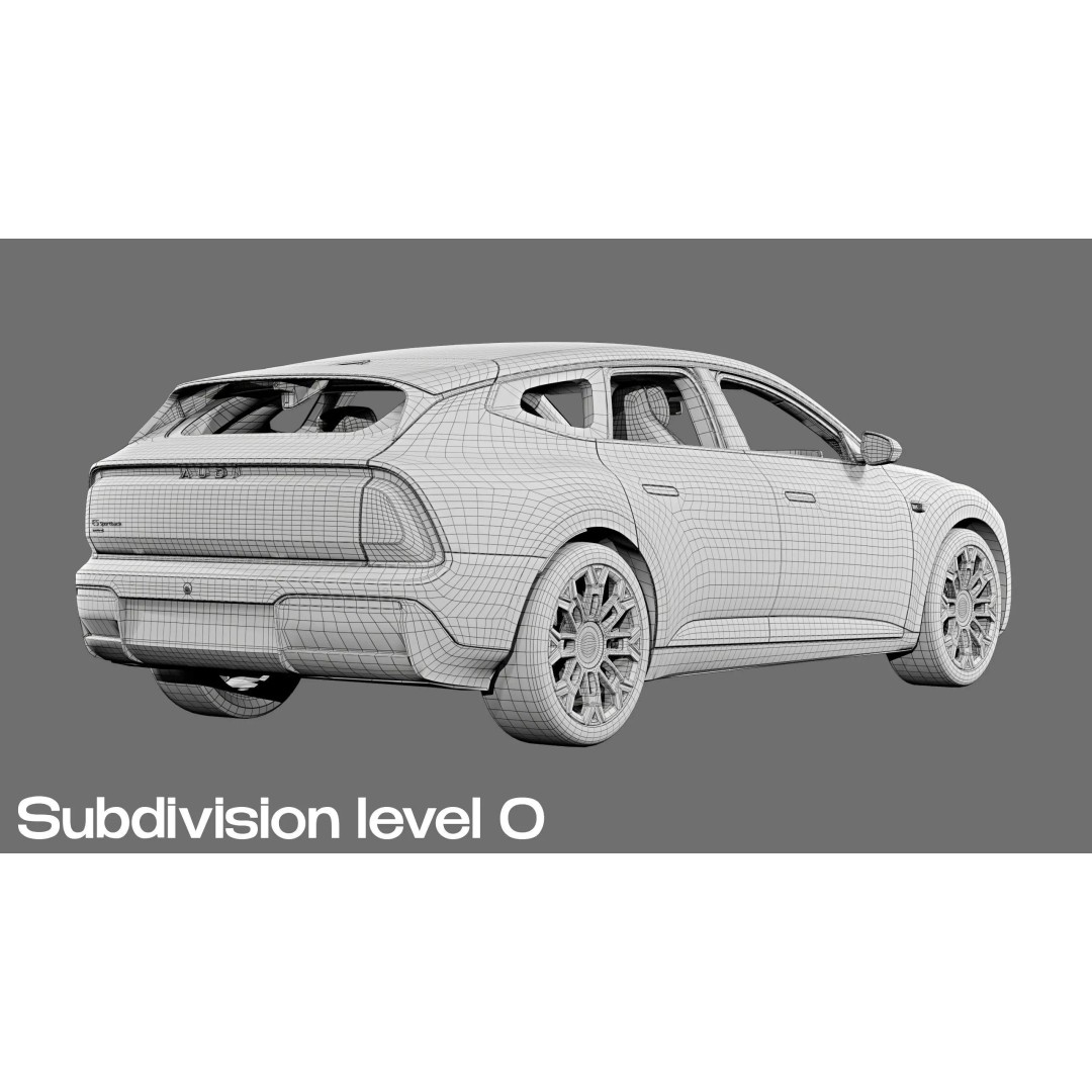 2026 Audi E5 Sportback Pioneer 3D Model – High Poly Game Asset, FBX, Blender - View 30