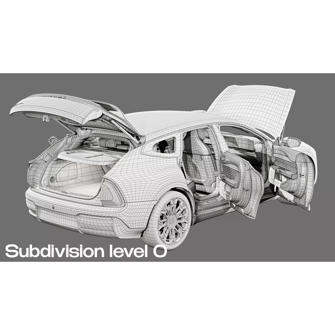 2026 Audi E5 Sportback Pioneer 3D Model – High Poly Game Asset, FBX, Blender - View 32