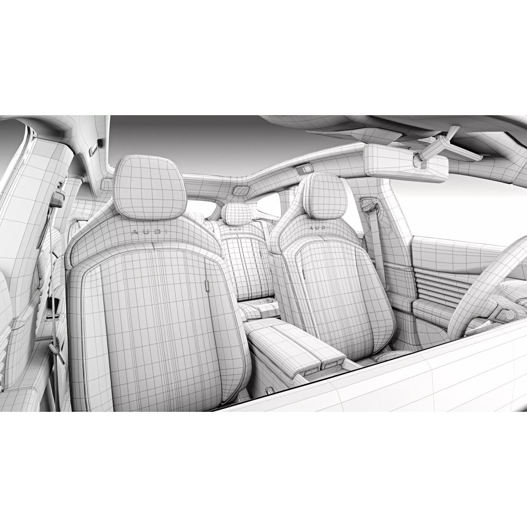 2026 Audi E5 Sportback Pioneer 3D Model – High Poly Game Asset, FBX, Blender - View 34