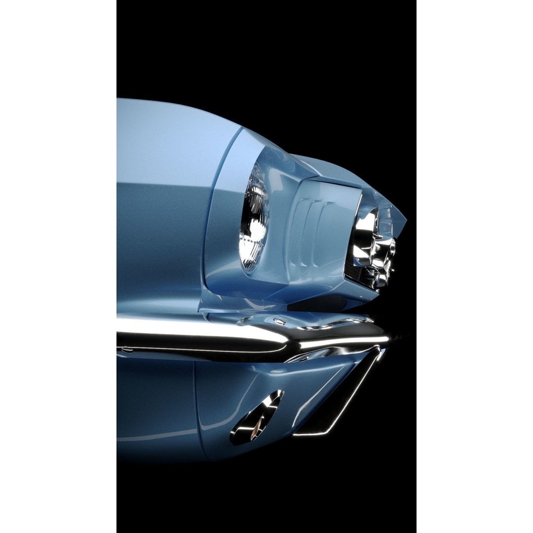 Ford Mustang 1965 Coupe 3D Model – High Poly PBR Car Asset, FBX, OBJ - View 7