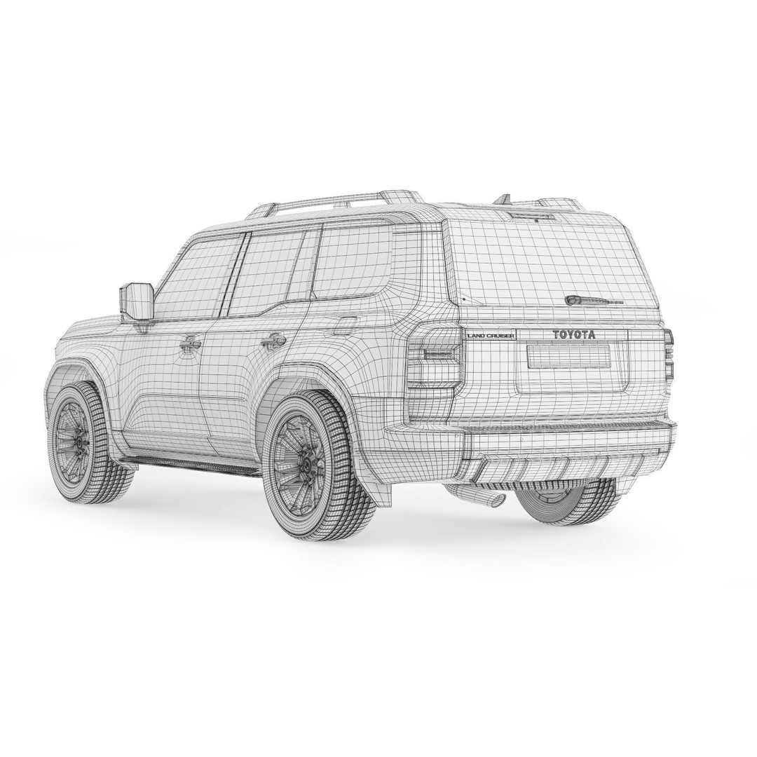 Toyota Land Cruiser 250 Prado 2024 3D Model – Detailed SUV Asset, FBX/OBJ - View 14