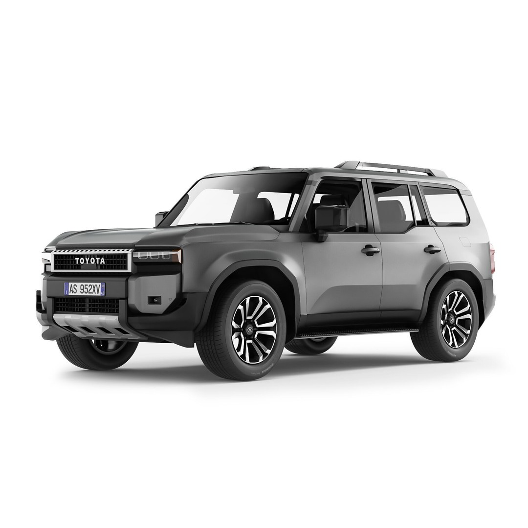 Toyota Land Cruiser 250 Prado 2024 3D Model – Detailed SUV Asset, FBX/OBJ - View 4
