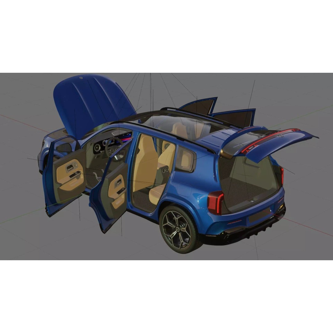 Mercedes-Benz GLB 2027 AMG-Line 3D Model – High Poly SUV with Interior - View 30