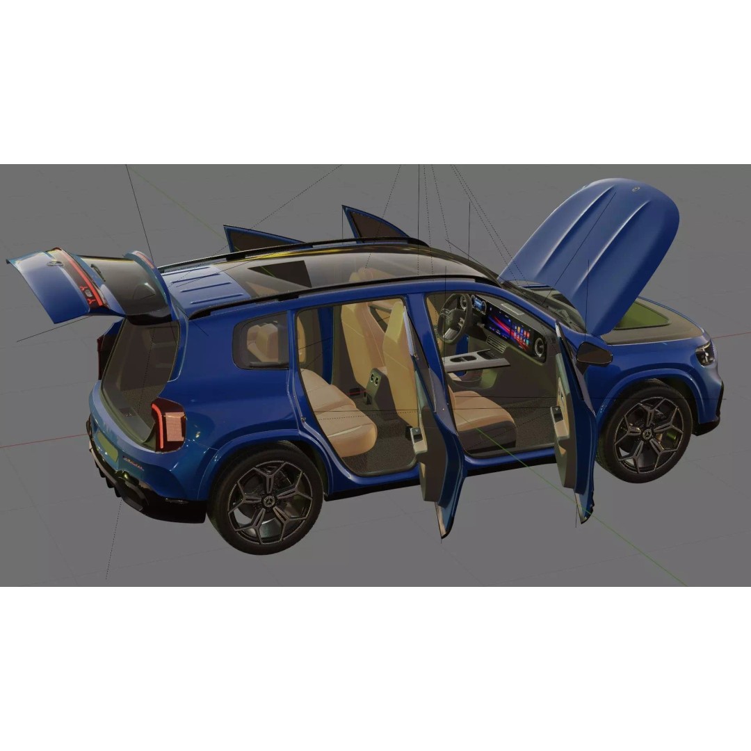 Mercedes-Benz GLB 2027 AMG-Line 3D Model – High Poly SUV with Interior - View 31