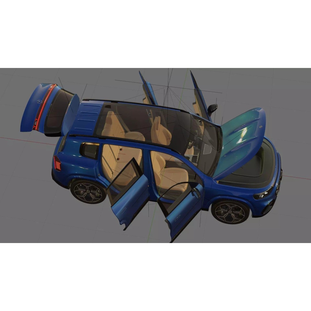 Mercedes-Benz GLB 2027 AMG-Line 3D Model – High Poly SUV with Interior - View 32