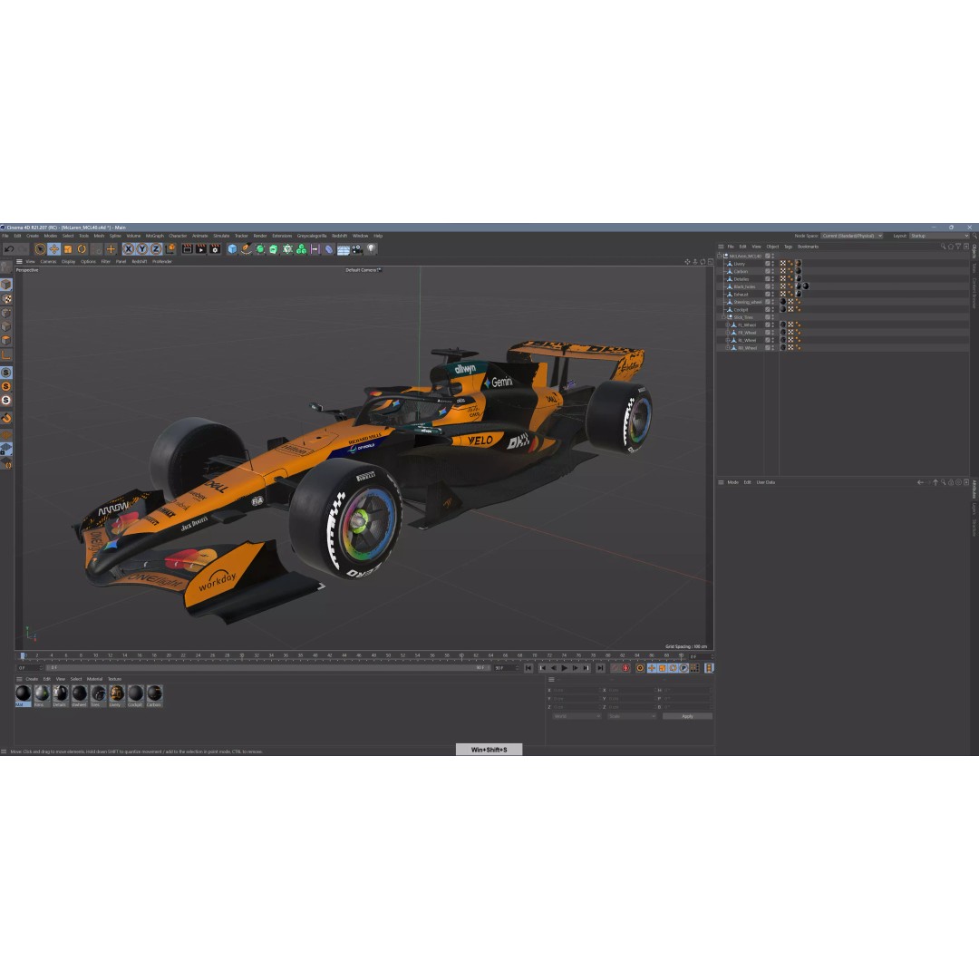 F1 McLaren MCL40 3D Model – PBR Racing Car with Textures, FBX, Blender - View 24