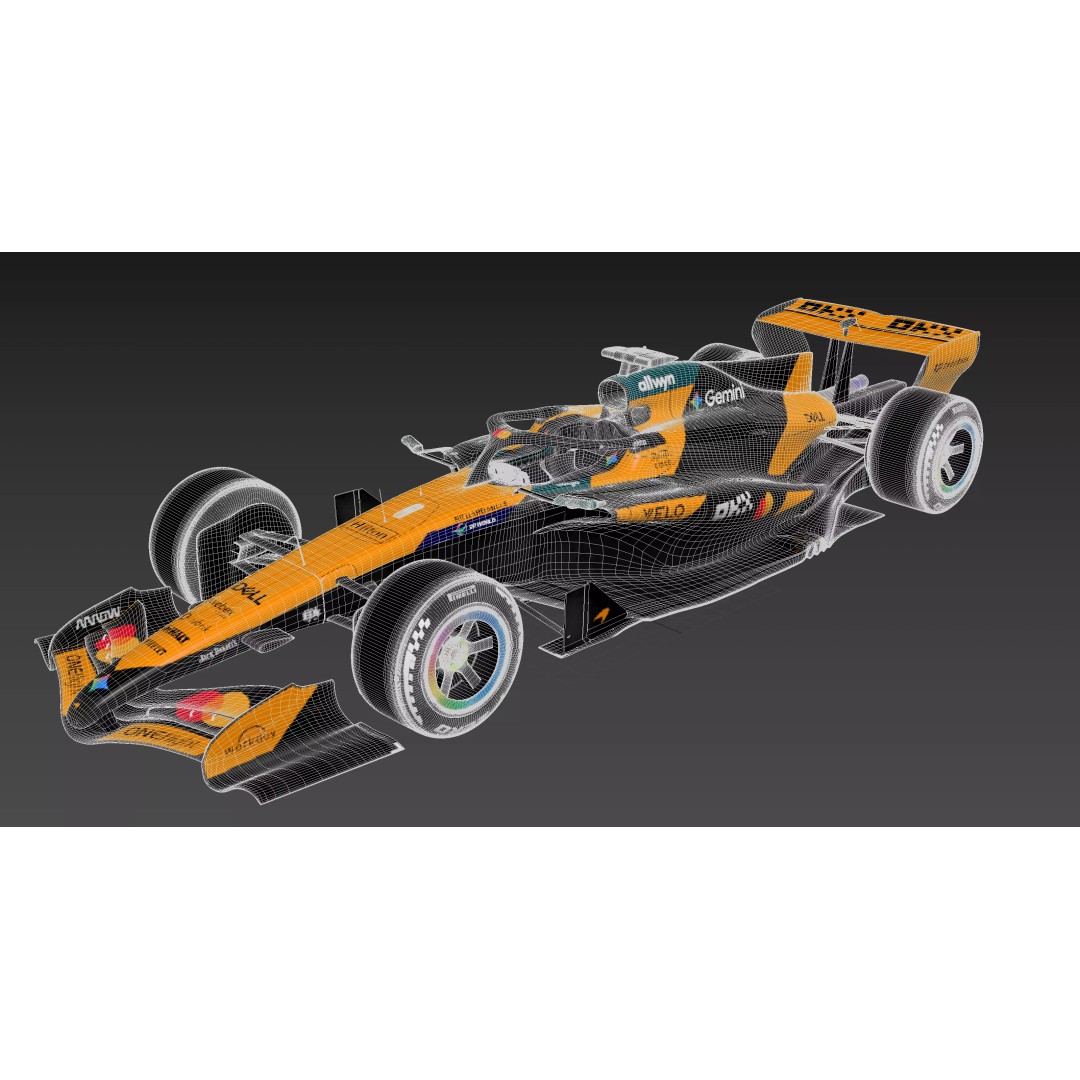 F1 McLaren MCL40 3D Model – PBR Racing Car with Textures, FBX, Blender - View 27