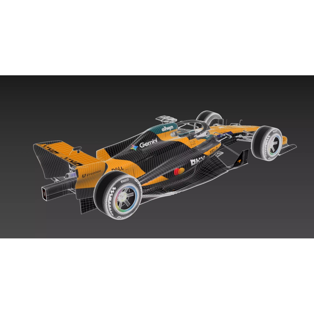 F1 McLaren MCL40 3D Model – PBR Racing Car with Textures, FBX, Blender - View 28