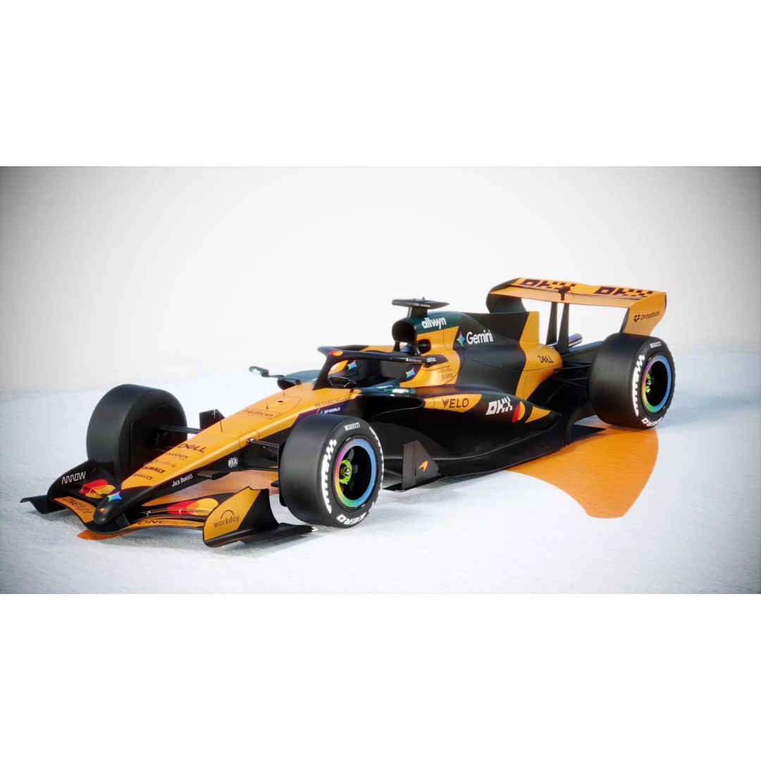 F1 McLaren MCL40 3D Model – PBR Racing Car with Textures, FBX, Blender - View 3