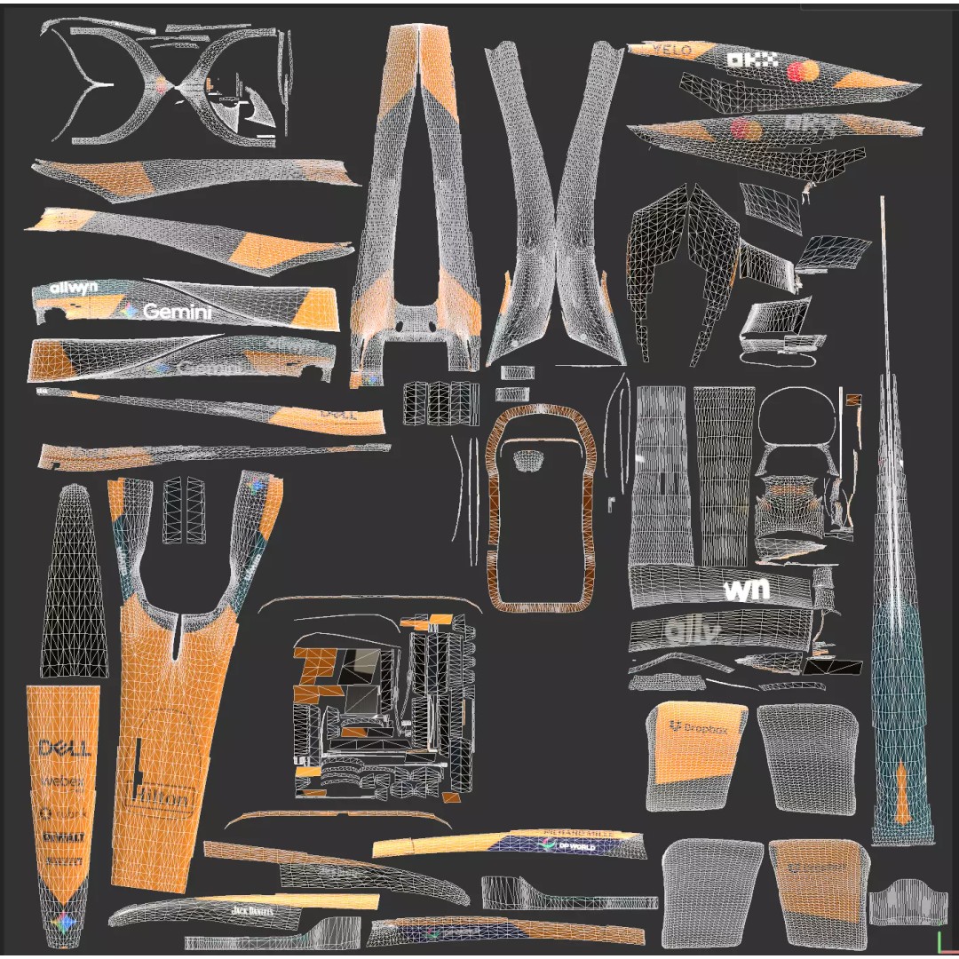 F1 McLaren MCL40 3D Model – PBR Racing Car with Textures, FBX, Blender - View 31