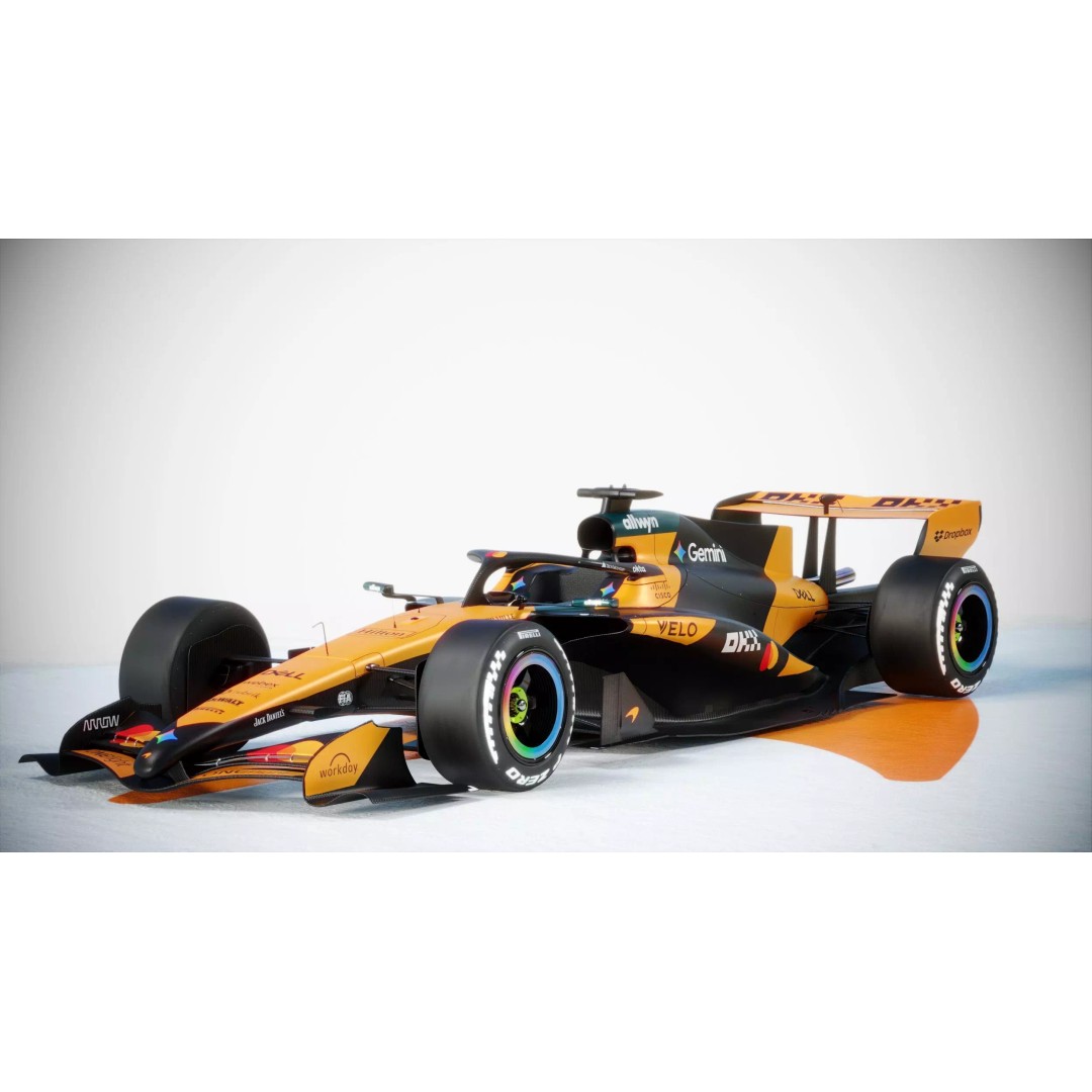 F1 McLaren MCL40 3D Model – PBR Racing Car with Textures, FBX, Blender - View 4