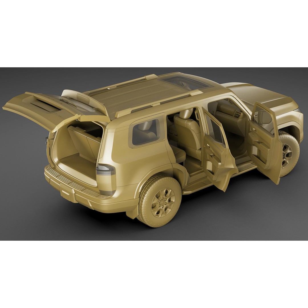 Lexus GX 2024 3D Model – High Poly SUV with Detailed Interior, FBX, OBJ, Blender - View 37