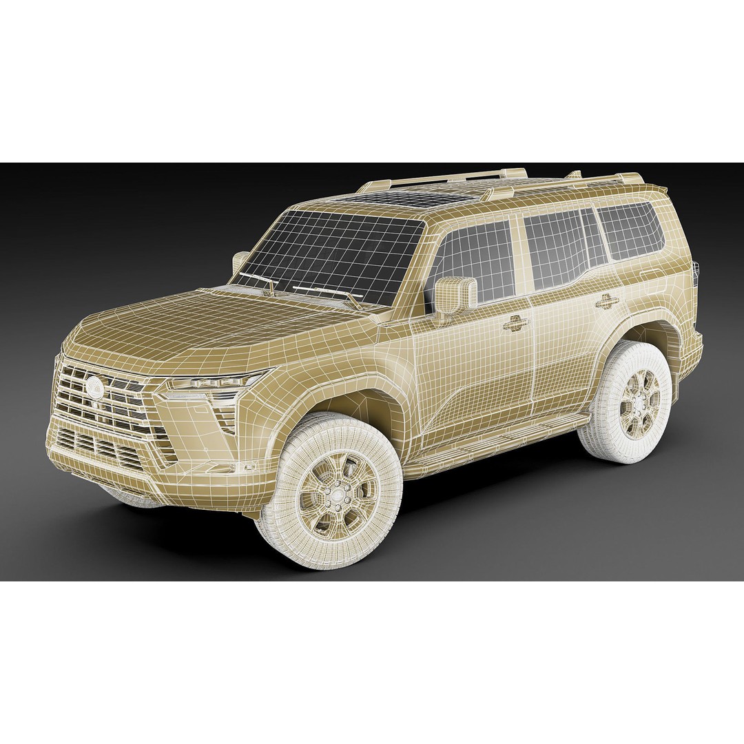 Lexus GX 2024 3D Model – High Poly SUV with Detailed Interior, FBX, OBJ, Blender - View 38