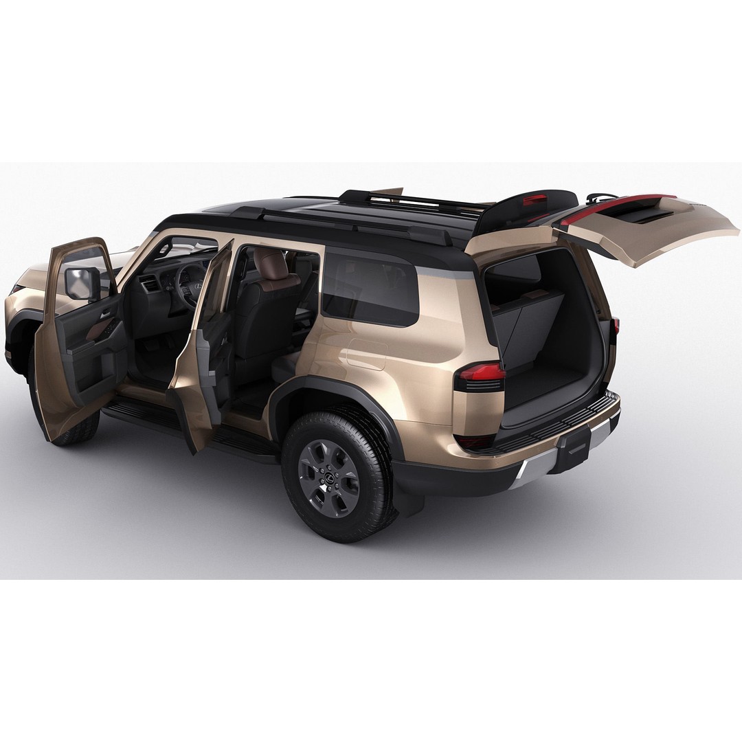 Lexus GX 2024 3D Model – High Poly SUV with Detailed Interior, FBX, OBJ, Blender - View 4