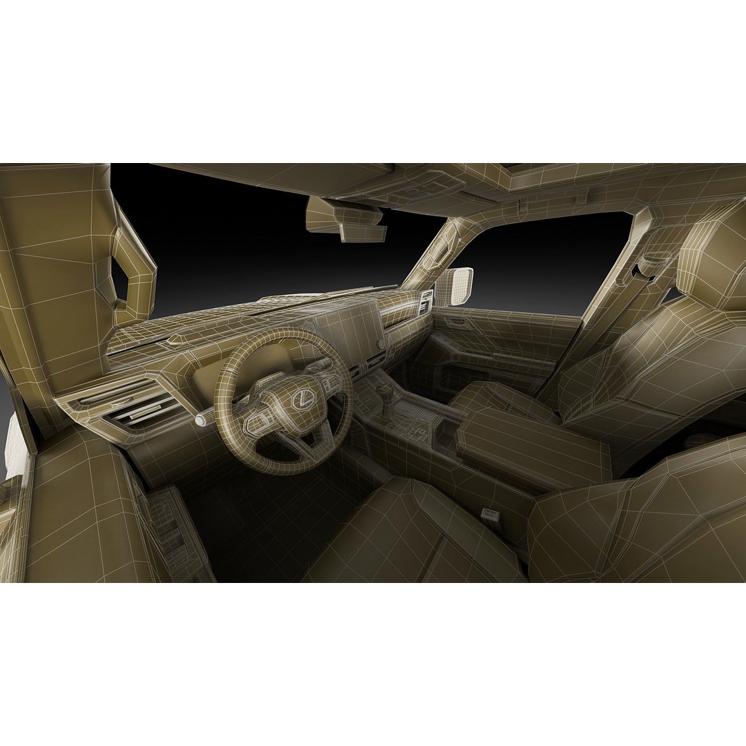 Lexus GX 2024 3D Model – High Poly SUV with Detailed Interior, FBX, OBJ, Blender - View 40