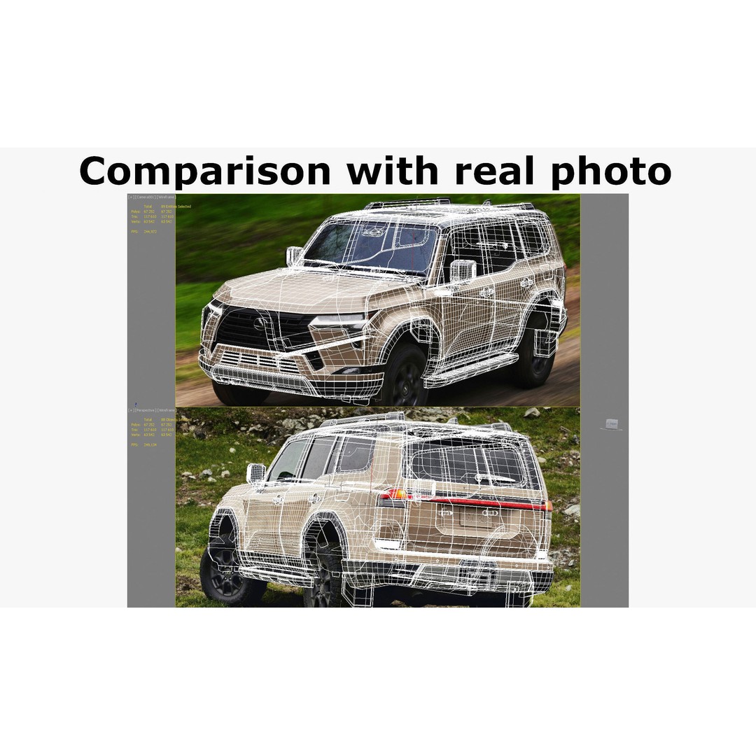 Lexus GX 2024 3D Model – High Poly SUV with Detailed Interior, FBX, OBJ, Blender - View 41