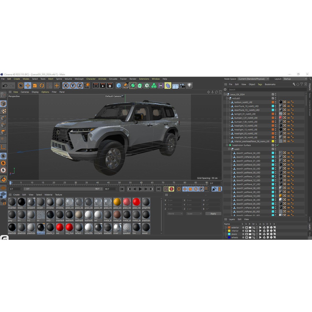 Lexus GX 2024 3D Model – High Poly SUV with Detailed Interior, FBX, OBJ, Blender - View 43