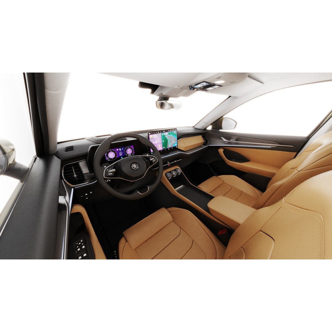 Skoda Kodiaq 2024 3D Model – Detailed SUV with Interior, FBX, OBJ - View 15