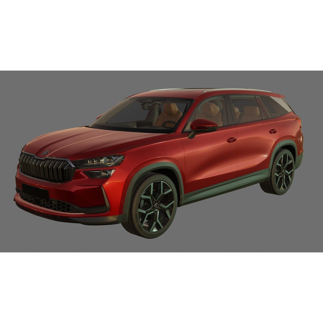 Skoda Kodiaq 2024 3D Model – Detailed SUV with Interior, FBX, OBJ - View 20