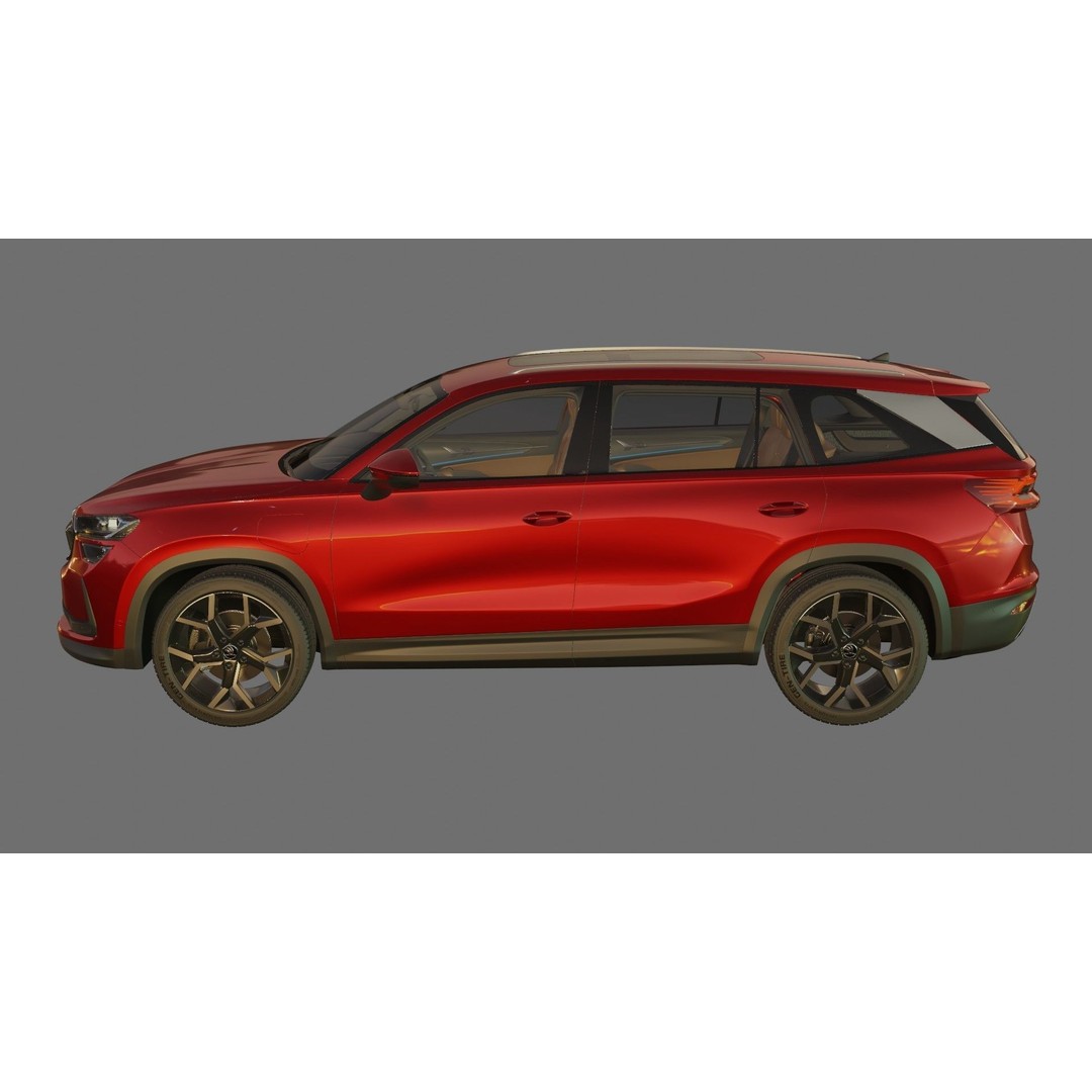 Skoda Kodiaq 2024 3D Model – Detailed SUV with Interior, FBX, OBJ - View 21