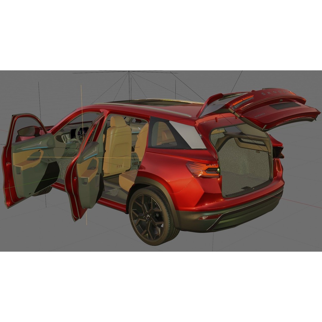 Skoda Kodiaq 2024 3D Model – Detailed SUV with Interior, FBX, OBJ - View 23