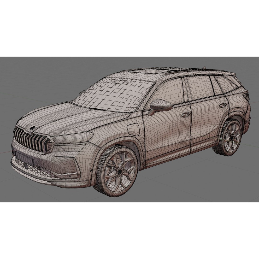 Skoda Kodiaq 2024 3D Model – Detailed SUV with Interior, FBX, OBJ - View 25