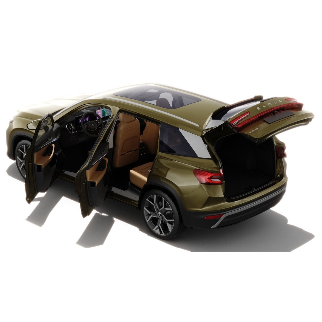 Skoda Kodiaq 2024 3D Model – Detailed SUV with Interior, FBX, OBJ - View 4