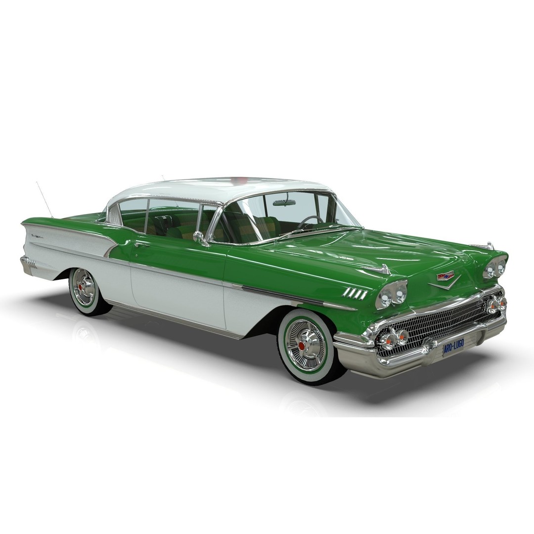 Chevrolet Belair 3D Model – Mid Poly Classic Coupe with UV Mapping - View 10