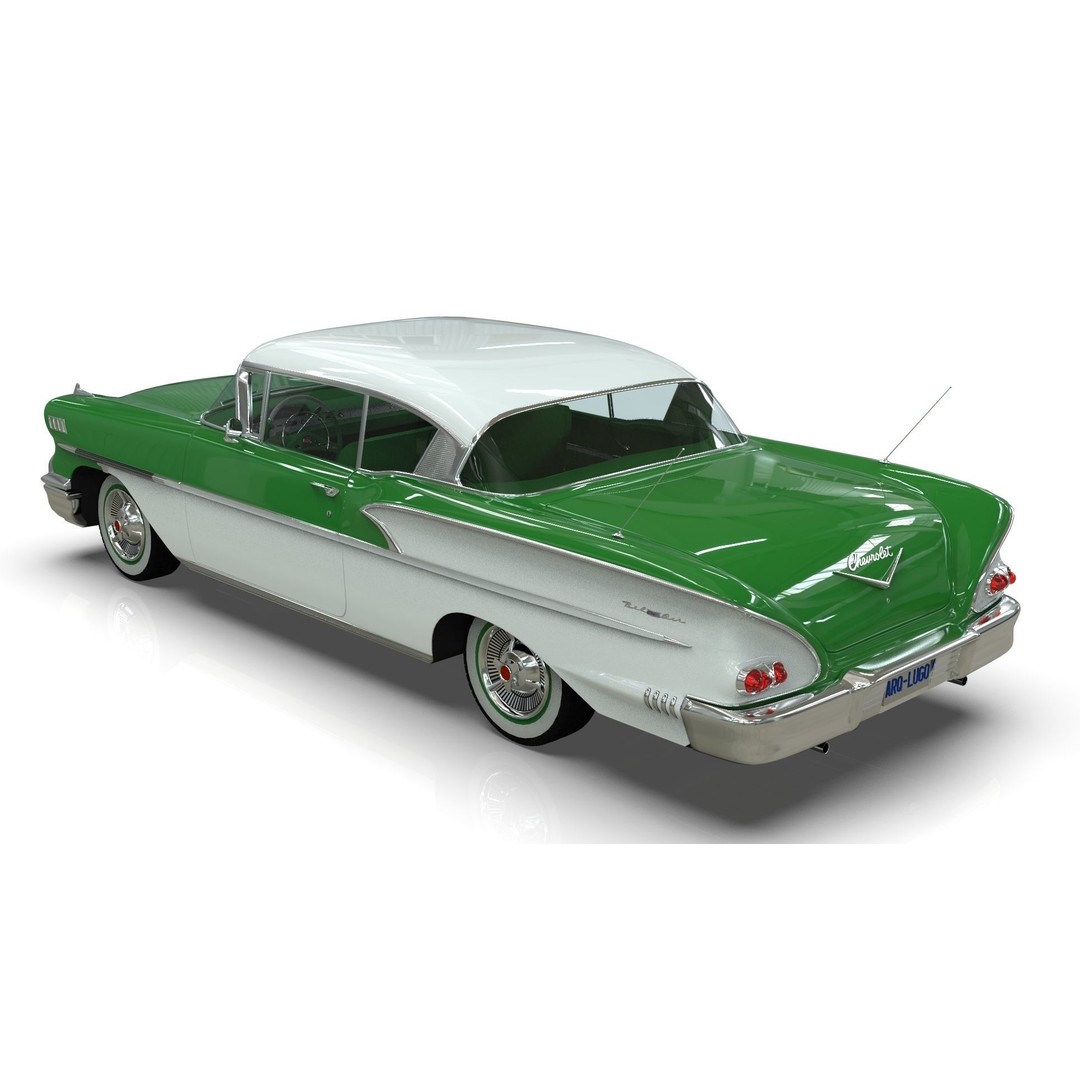 Chevrolet Belair 3D Model – Mid Poly Classic Coupe with UV Mapping - View 12