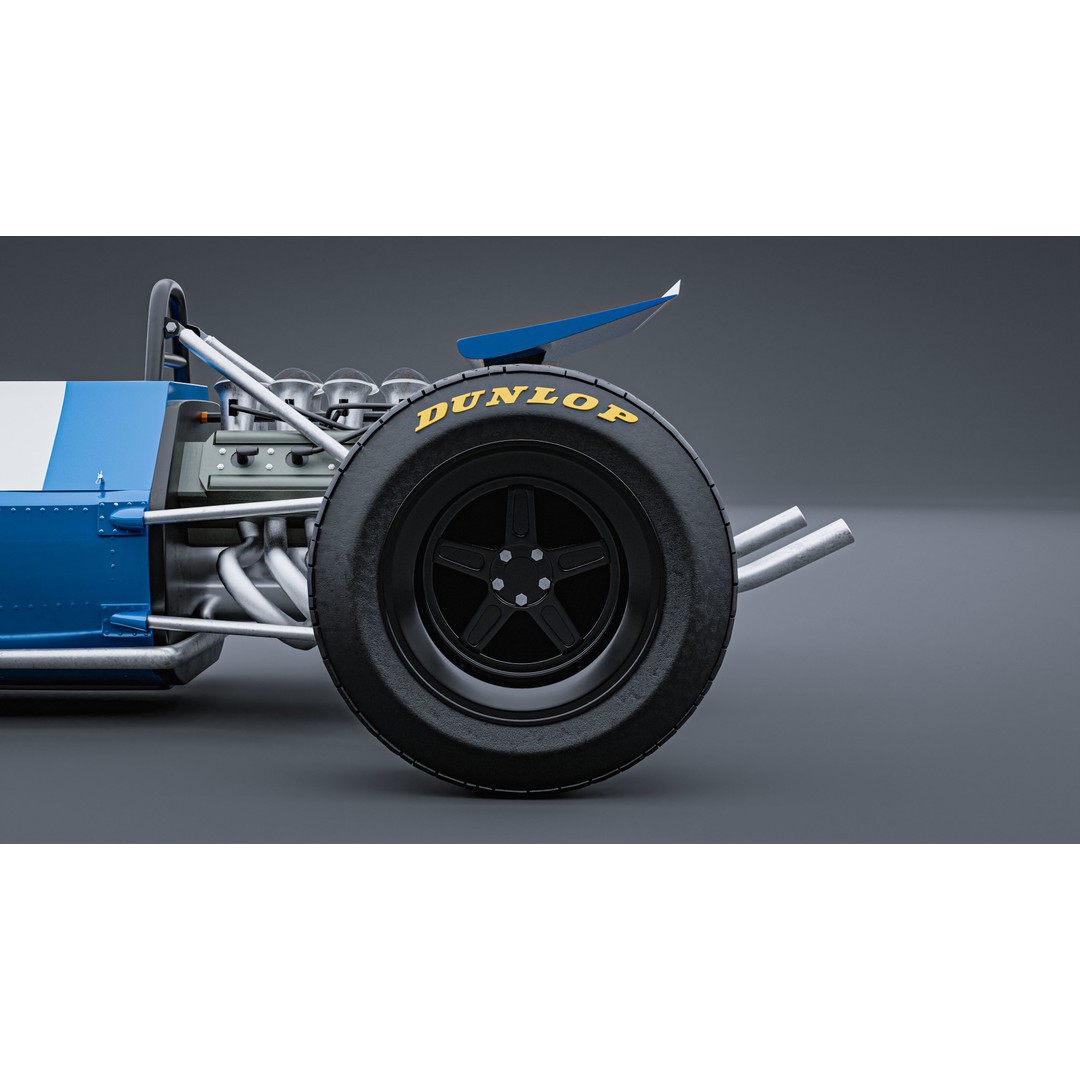 Matra MS80 3D Model – Classic Formula 1 Racing Car, PBR Textures - View 11