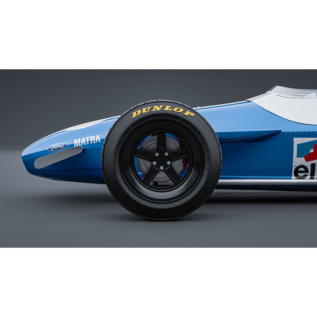 Matra MS80 3D Model – Classic Formula 1 Racing Car, PBR Textures - View 12