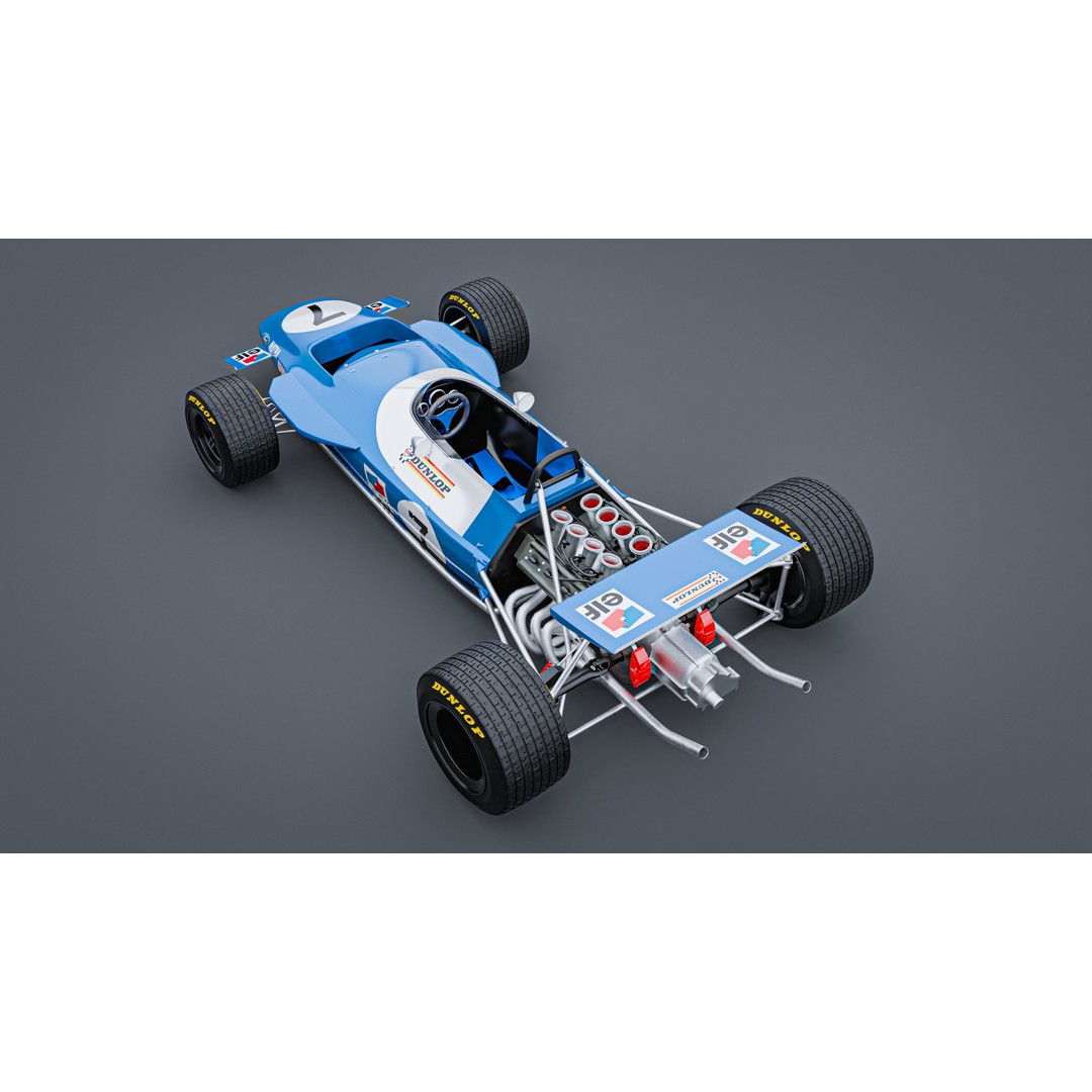 Matra MS80 3D Model – Classic Formula 1 Racing Car, PBR Textures - View 13