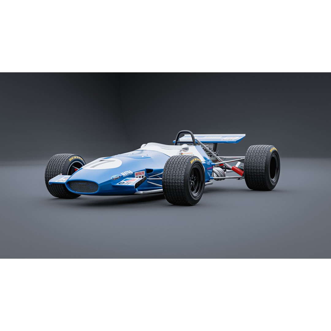Matra MS80 3D Model – Classic Formula 1 Racing Car, PBR Textures - View 6
