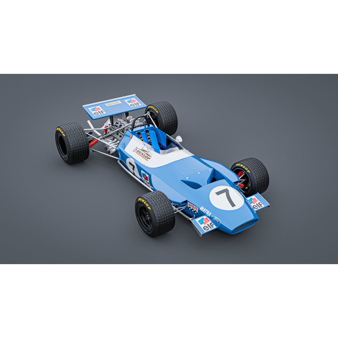 Matra MS80 3D Model – Classic Formula 1 Racing Car, PBR Textures - View 7