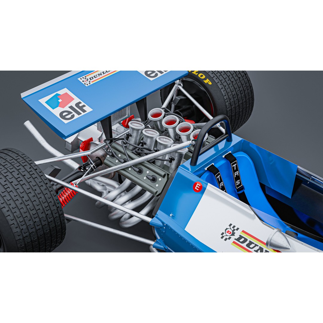 Matra MS80 3D Model – Classic Formula 1 Racing Car, PBR Textures - View 8