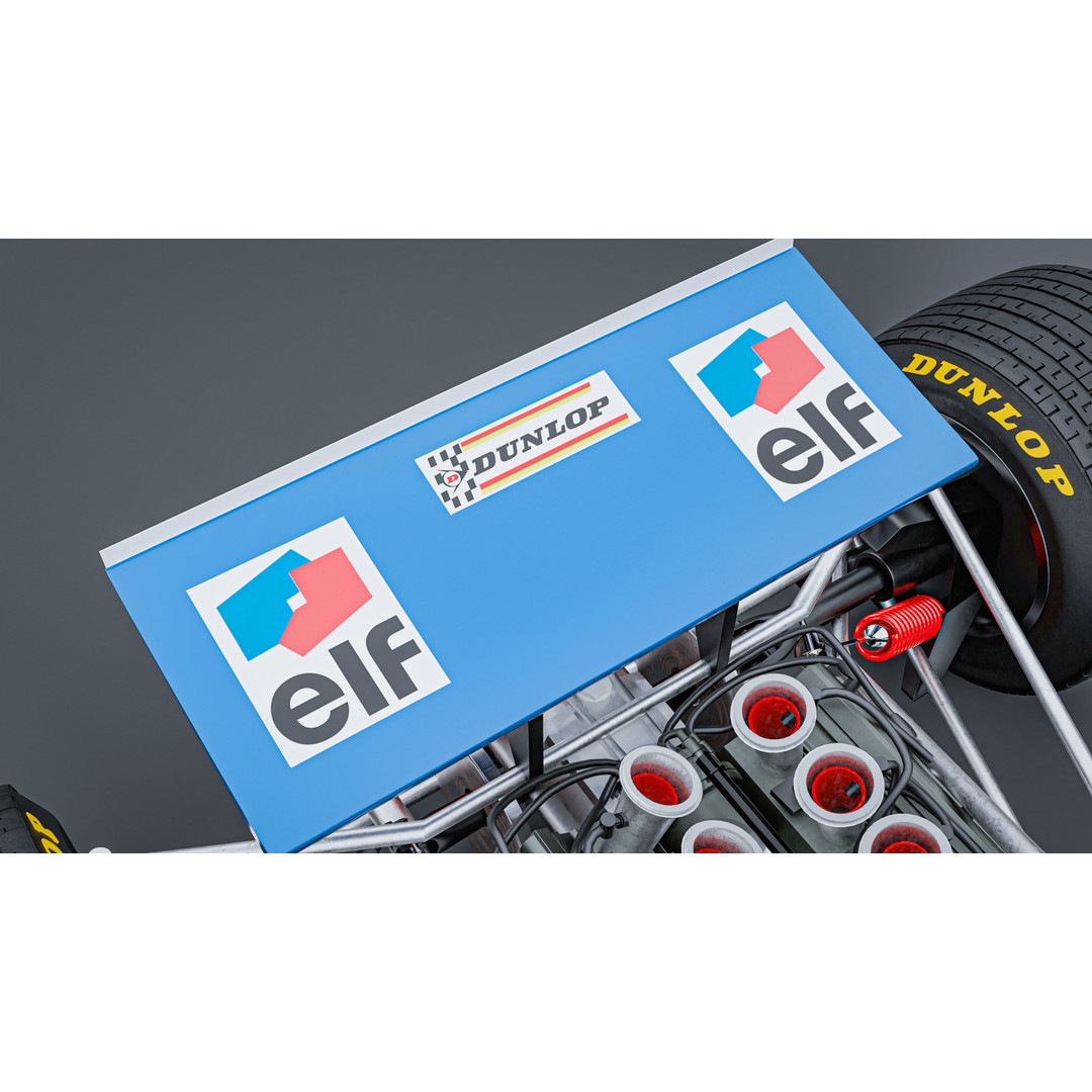 Matra MS80 3D Model – Classic Formula 1 Racing Car, PBR Textures - View 9