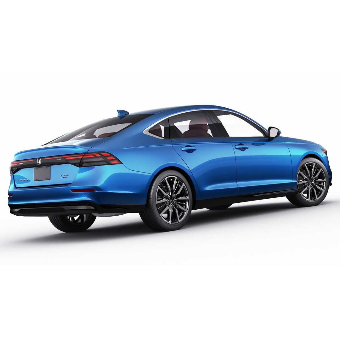 Honda Accord 2023 3D Model – Detailed Sedan with Rigged Interior, FBX, OBJ, Blender - View 16