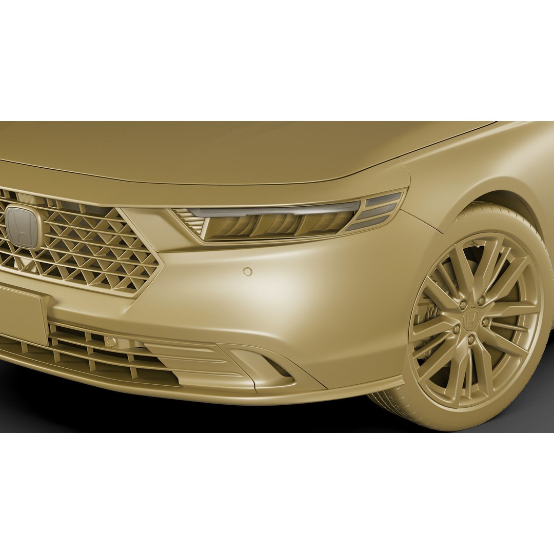Honda Accord 2023 3D Model – Detailed Sedan with Rigged Interior, FBX, OBJ, Blender - View 33