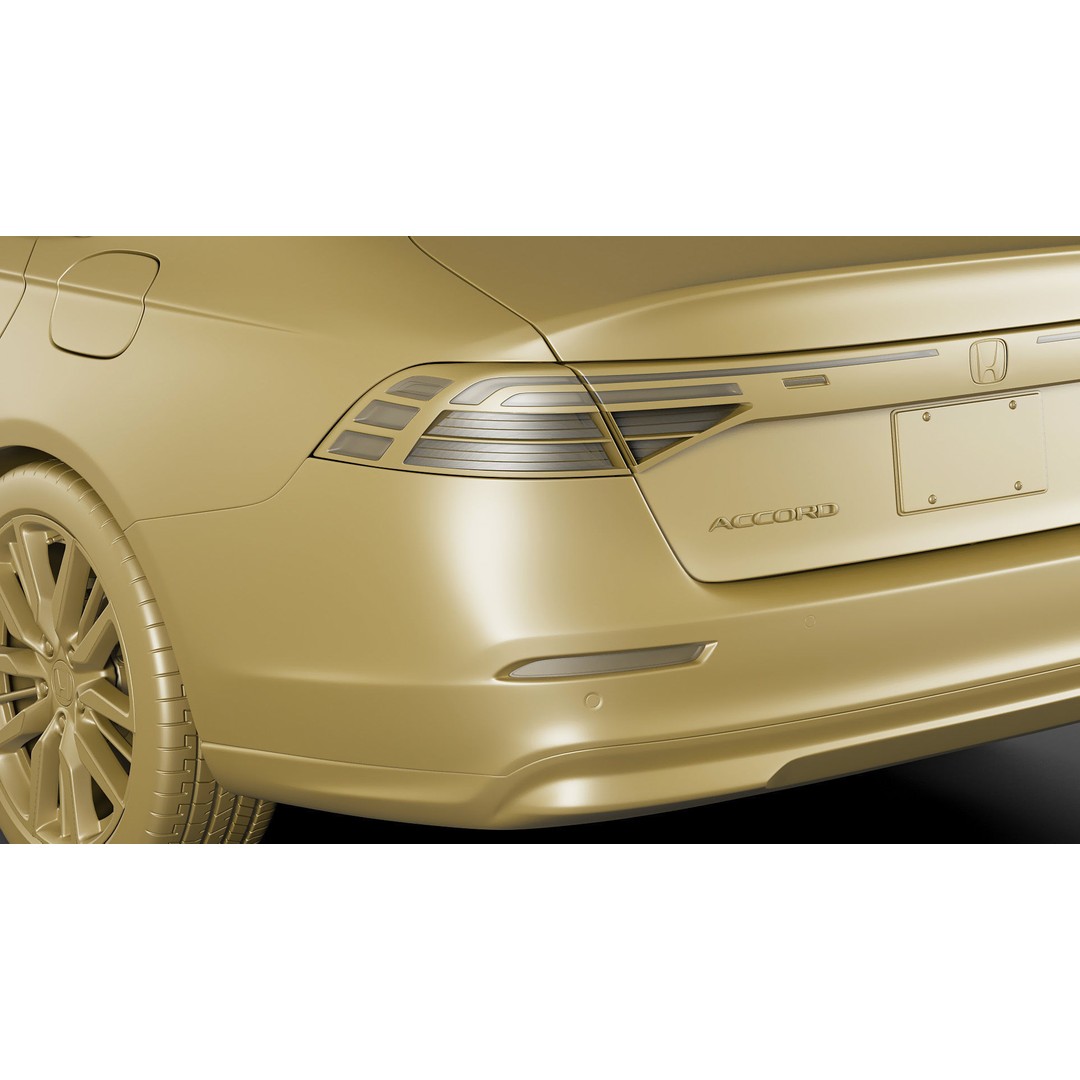 Honda Accord 2023 3D Model – Detailed Sedan with Rigged Interior, FBX, OBJ, Blender - View 34