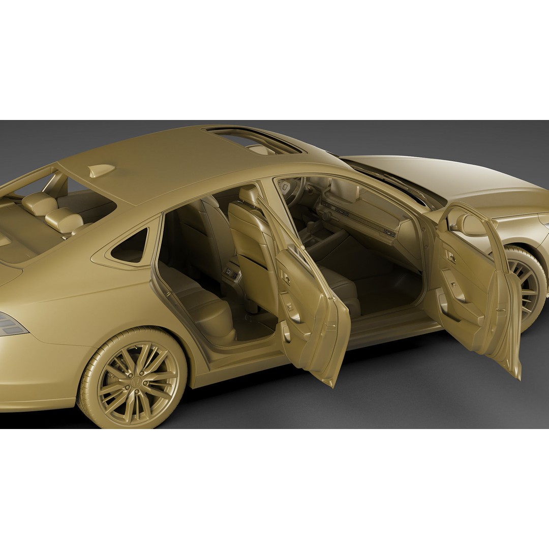 Honda Accord 2023 3D Model – Detailed Sedan with Rigged Interior, FBX, OBJ, Blender - View 37