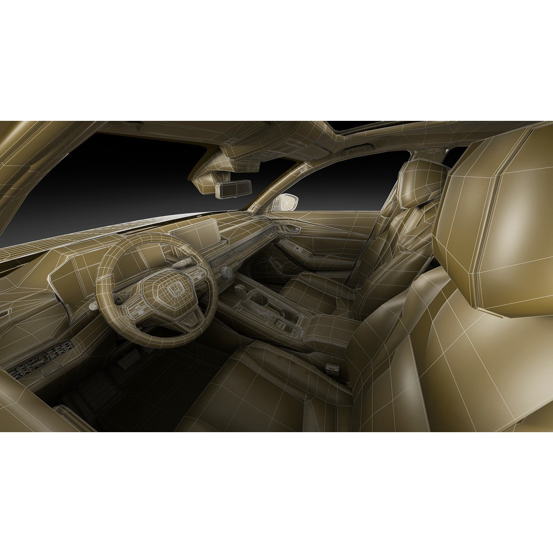 Honda Accord 2023 3D Model – Detailed Sedan with Rigged Interior, FBX, OBJ, Blender - View 40