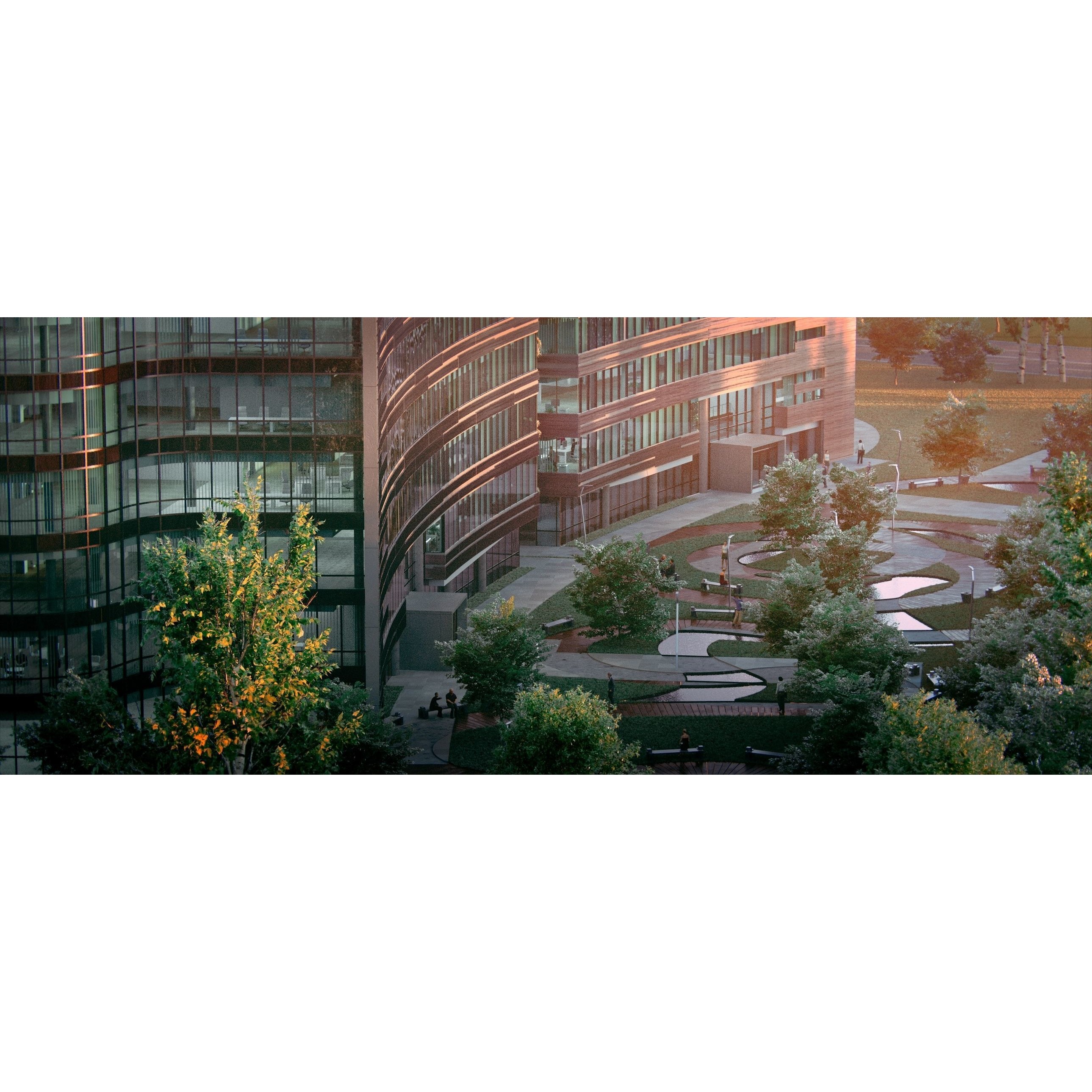 Glass Office Building - Day and Night 3D Model - View 10