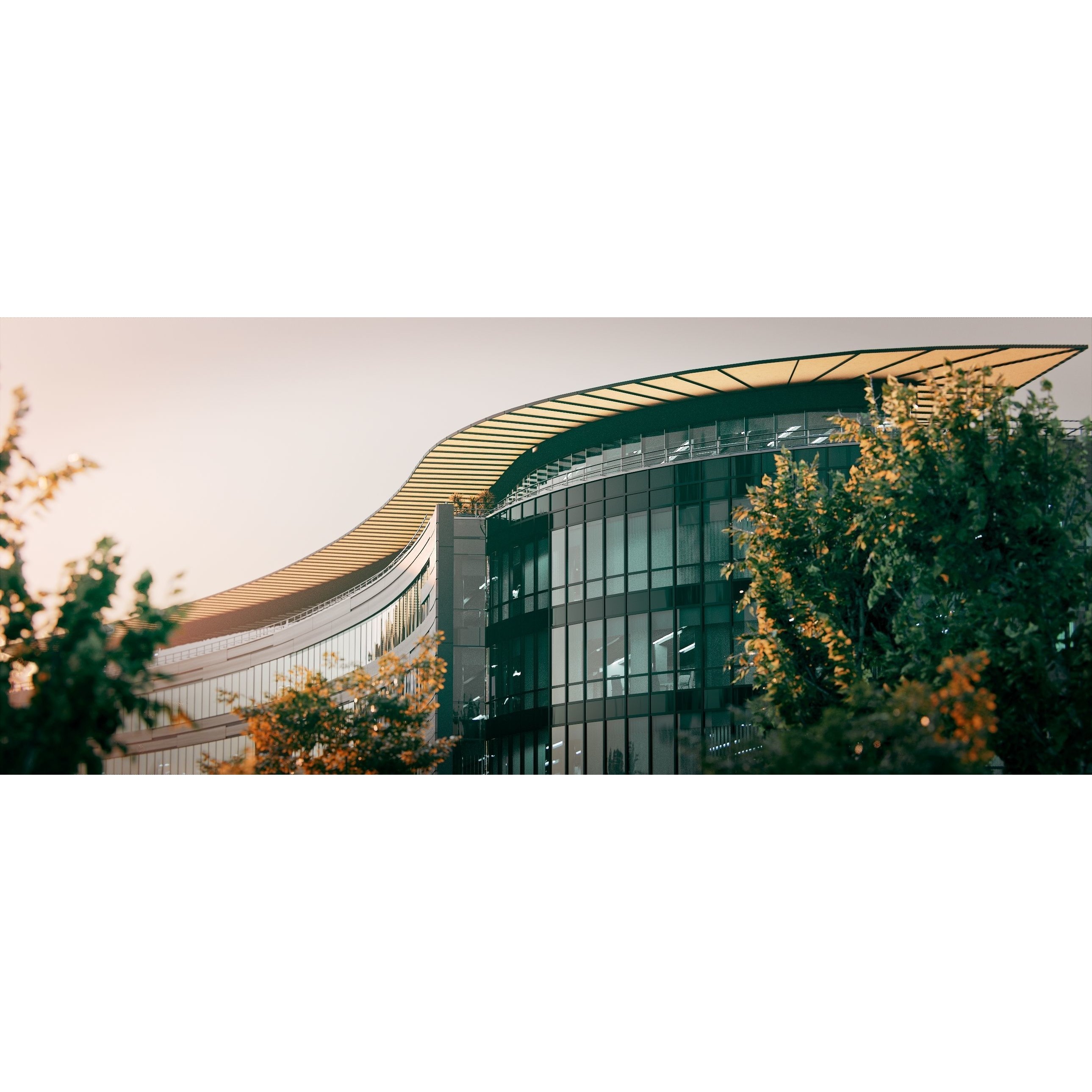 Glass Office Building - Day and Night 3D Model - View 18